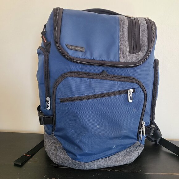 Briggs & Riley BRX Work Blue Backpack Travel Work Commuter - Picture 1 of 13